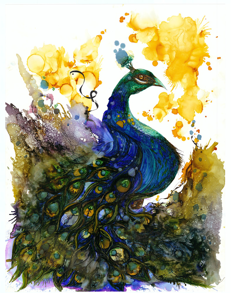 Peacock 2 Hd Art | Art With Judy Ann