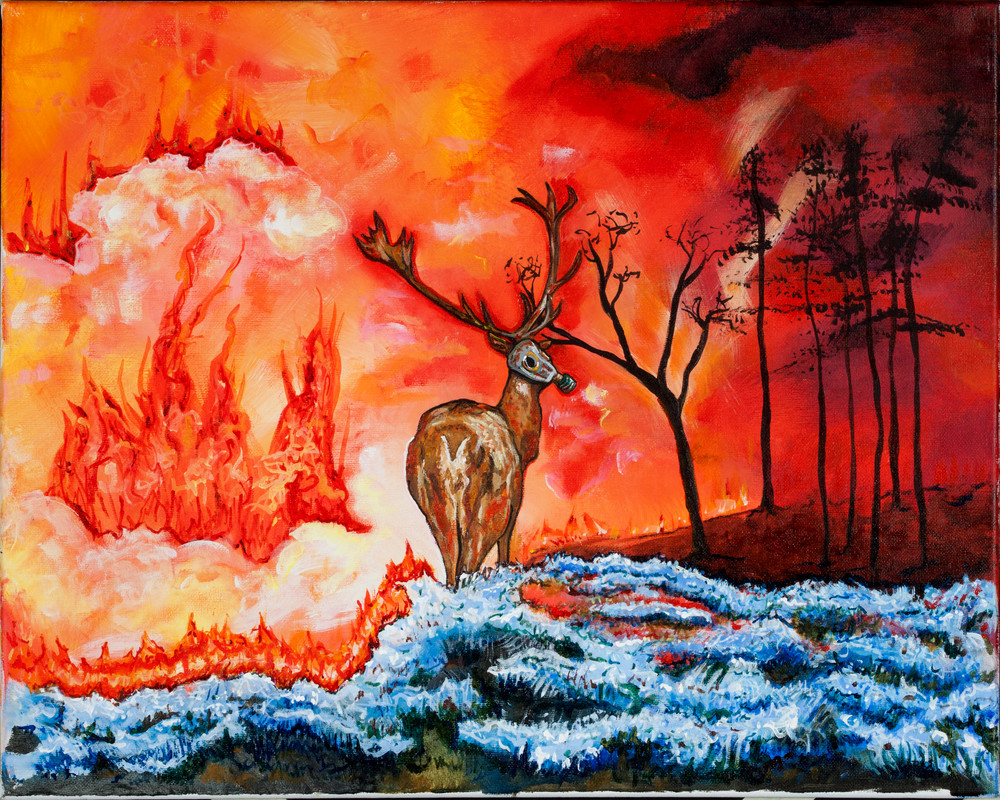 Ice To The Earth Fire To The Sky Print Art | Sarah E. McCord- Fine Artist