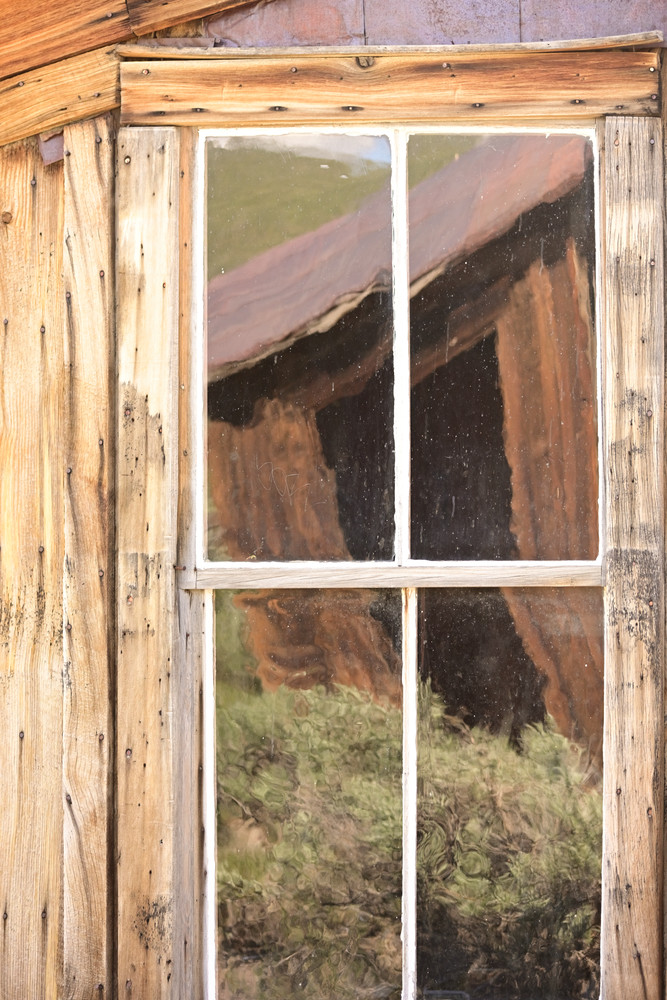 Bodie Outhouse Reflection  Lbs0267 Photography Art | Great Wildlife Photos, LLC