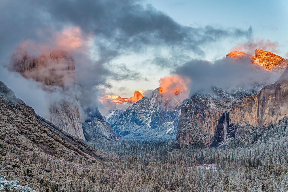 Yosemite Valley Fire Sunset Art | Michael Blanchard Inspirational Photography - Crossroads Gallery