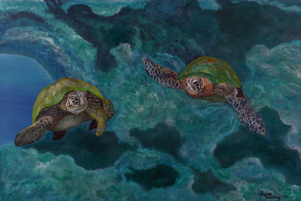 "Turtle Lagoon" Art | Fantasy Art By Judee