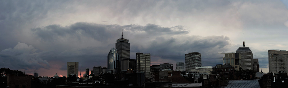 Grey Boston Skyline Photography Art | neilfkadey