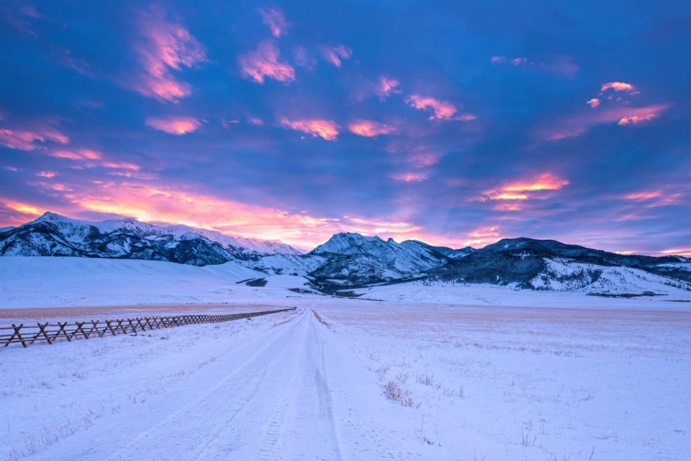 Snowy Sunrise Photography Art | Monty Orr Photography