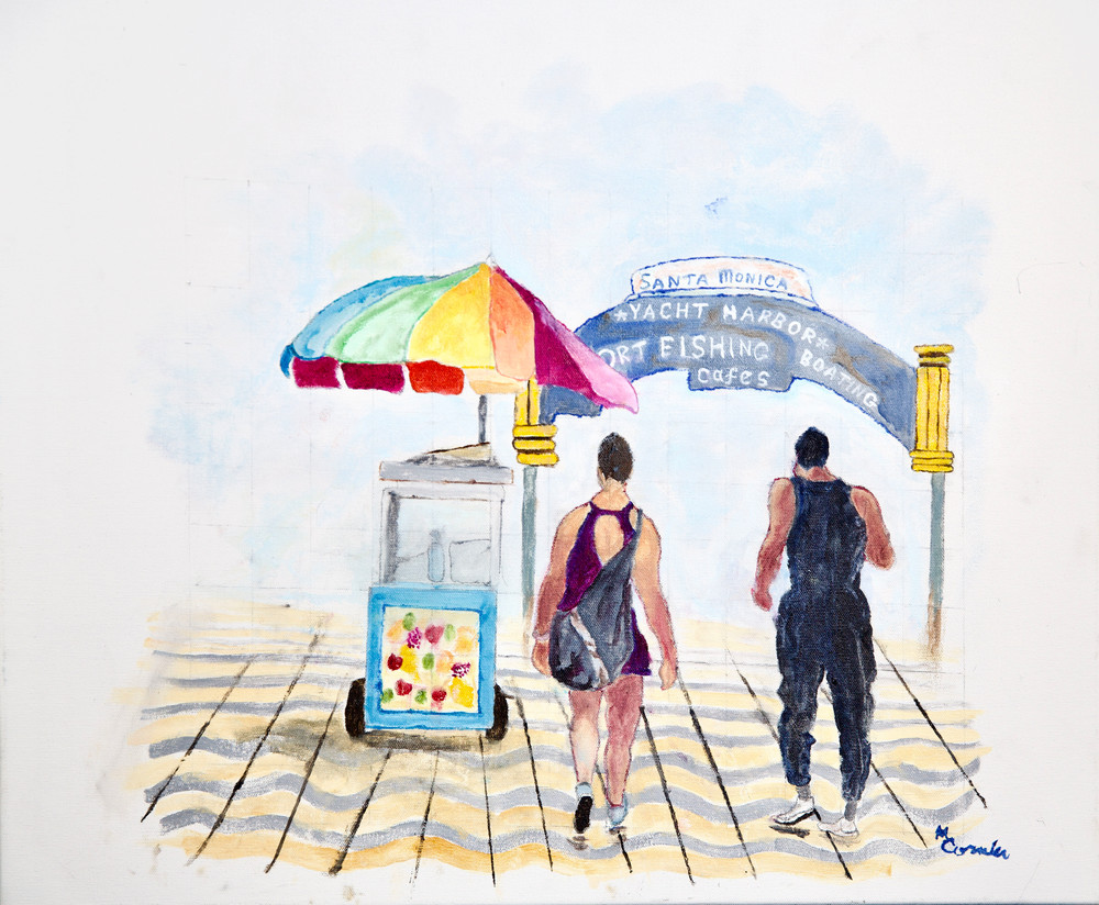 A Stroll Along The Pier Art | Art by M Cormier