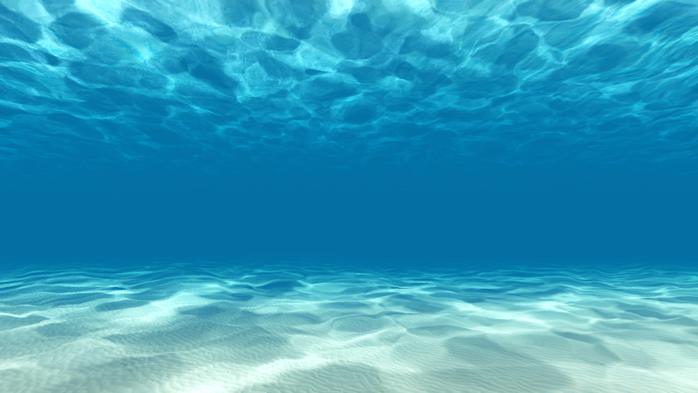 Tranquil underwater scene 3D render Tranquil underwater scene 3D render