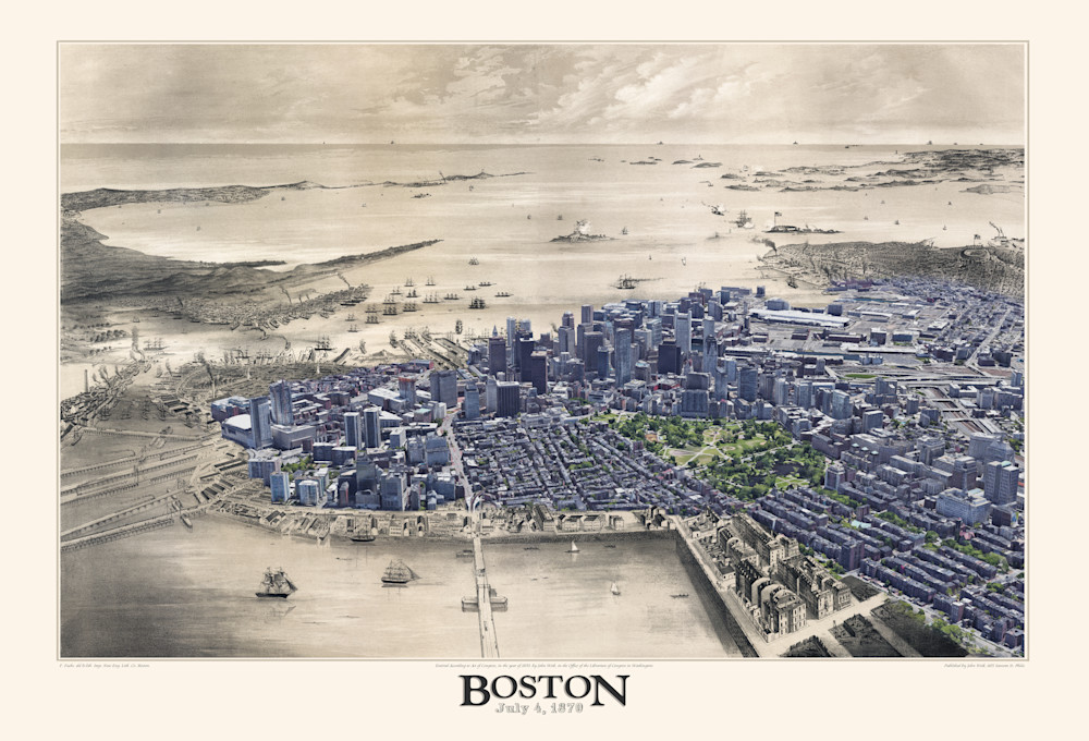 View Of Boston, July 4th 1870 Art | Mark Hersch Photography