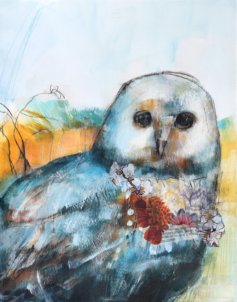 Fine art owl print by Jen Singh