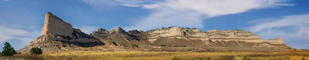 Panorama image of mountains near Scottsbluff, Nebraska.