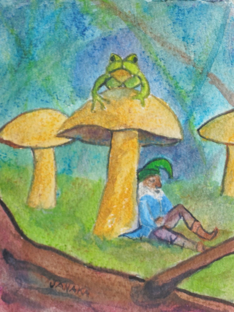 Dozing Under Mushroom Art | janakastagnaro