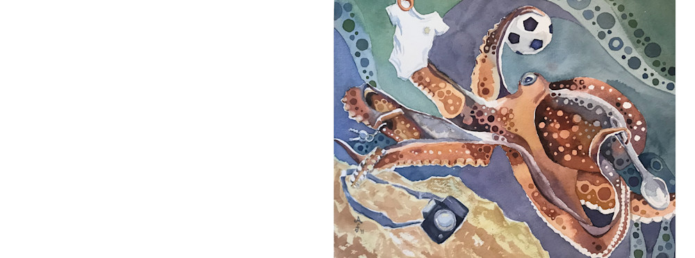 Mama Octopus Mug Art | Amanda Faith Alaska Paintings / Estuary Arts, LLC