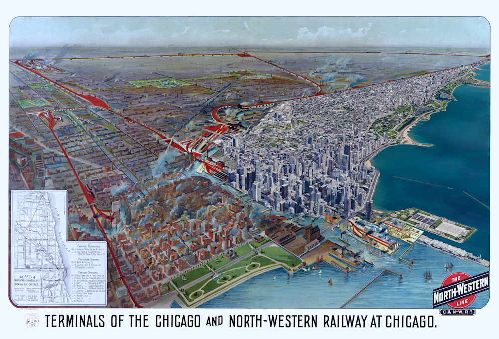 Terminals Of The Chicago And North Western Railway 1902 Art | Mark Hersch Photography