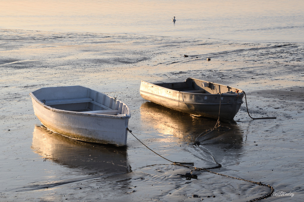Beached Boats Low Tide Photography Art | neilfkadey