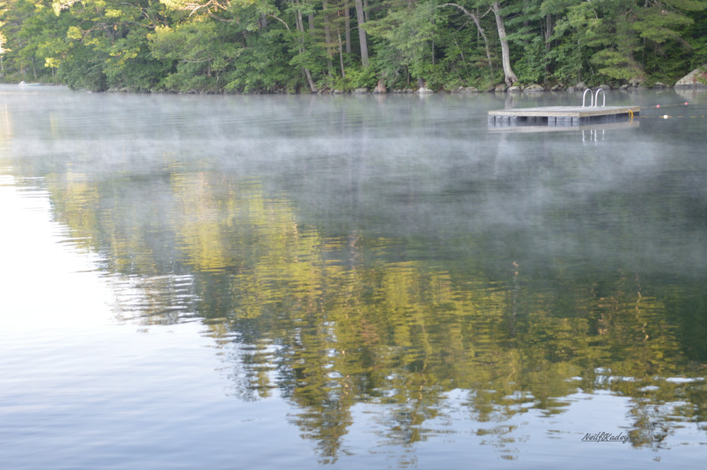 Lake Reflection With Mist Photography Art | neilfkadey
