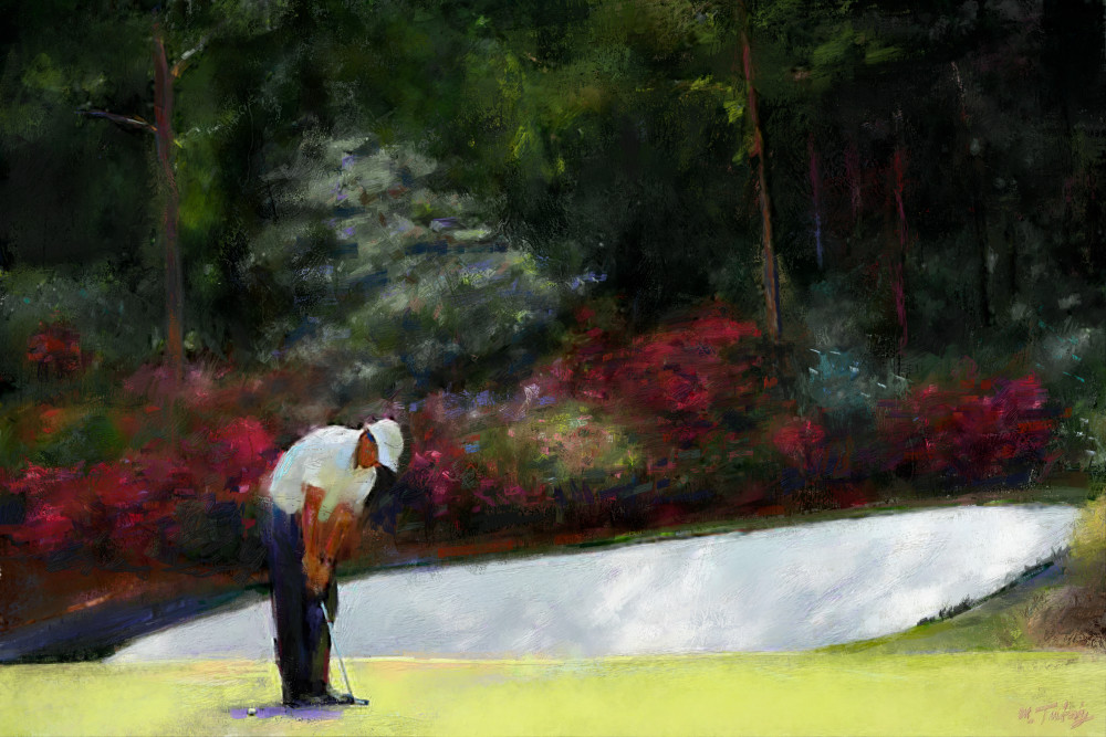 Augusta National golf painting | Sports artist Mark Trubisky | Custom Sports Art