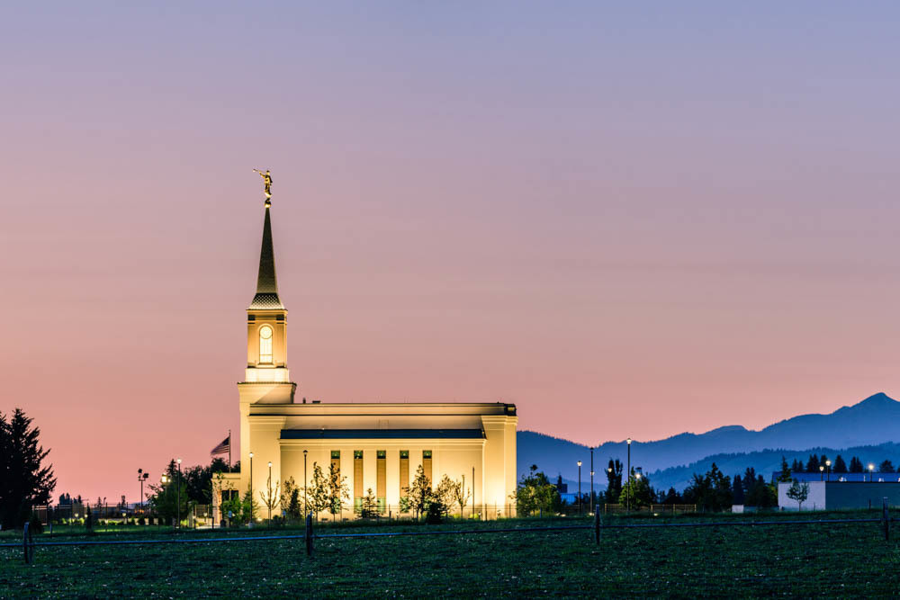 Star Valley Wyoming Temple - Summer Dusk
