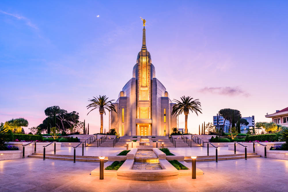 Rome Italy Temple - Summer Evening