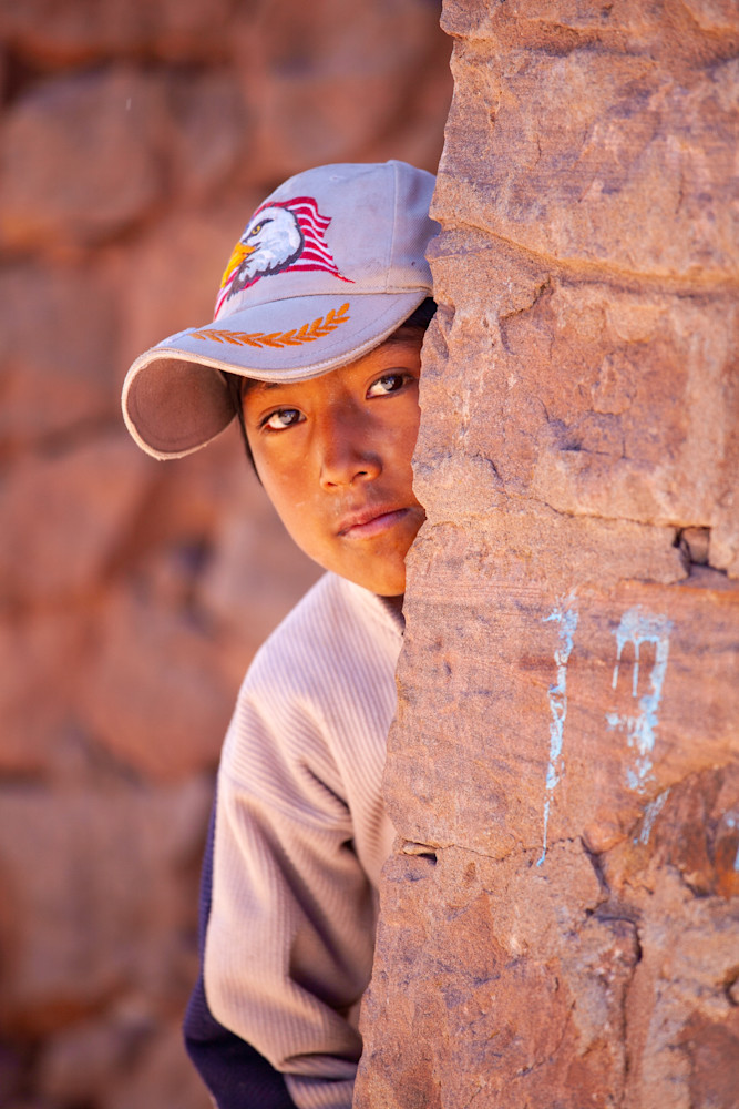 Curious by shy young boy in Peru | Nicki Geigert