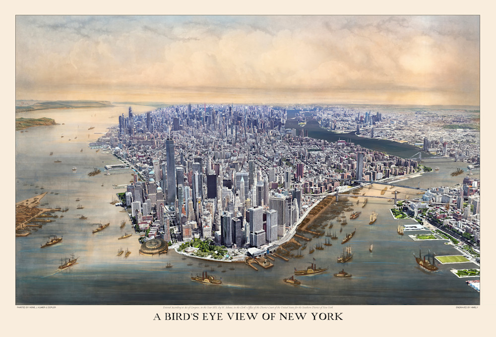 A Bird's Eye View Of New York 1851 Art | Mark Hersch Photography