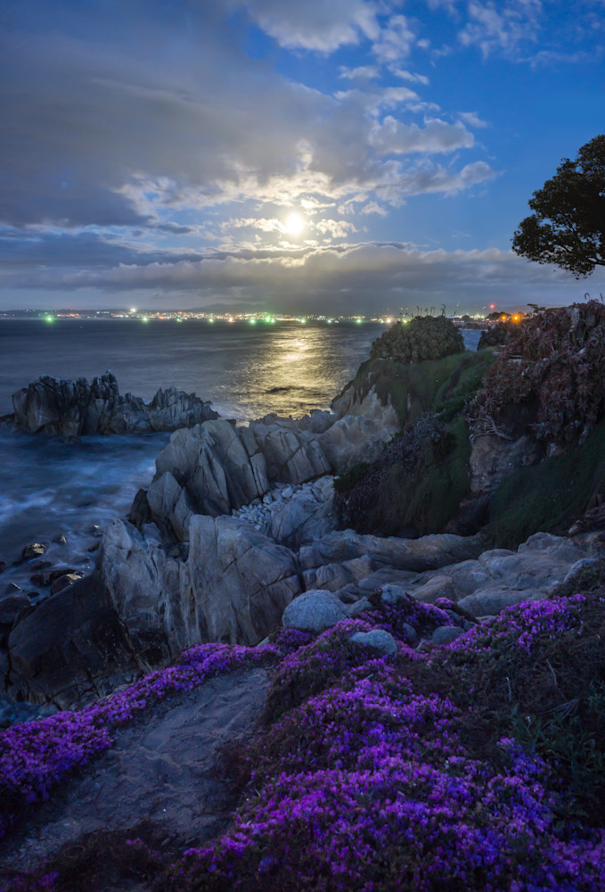Moonrise Over Monterey Bay Photography Art | Brad Wright Photography