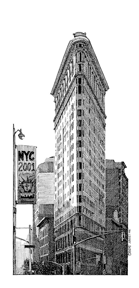 Flat Iron Building, Nyc Art | Andre Junget Illustration LLC
