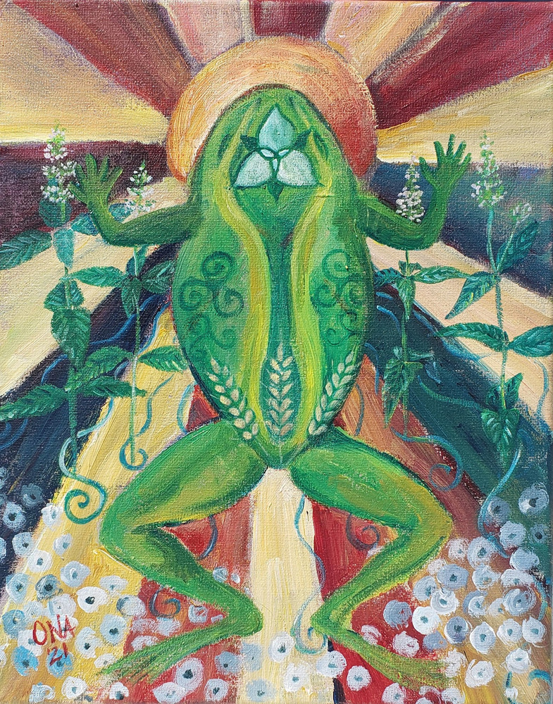 Frog spirit animal print - abundance 