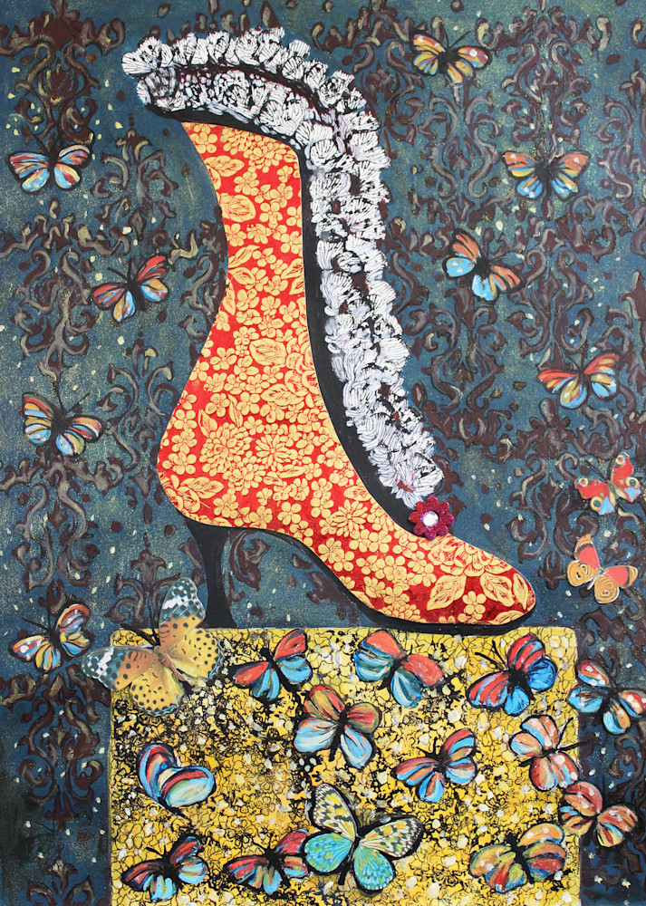 Butterfly Shoe Art | Joalida Smit Original Art and Funky Designs