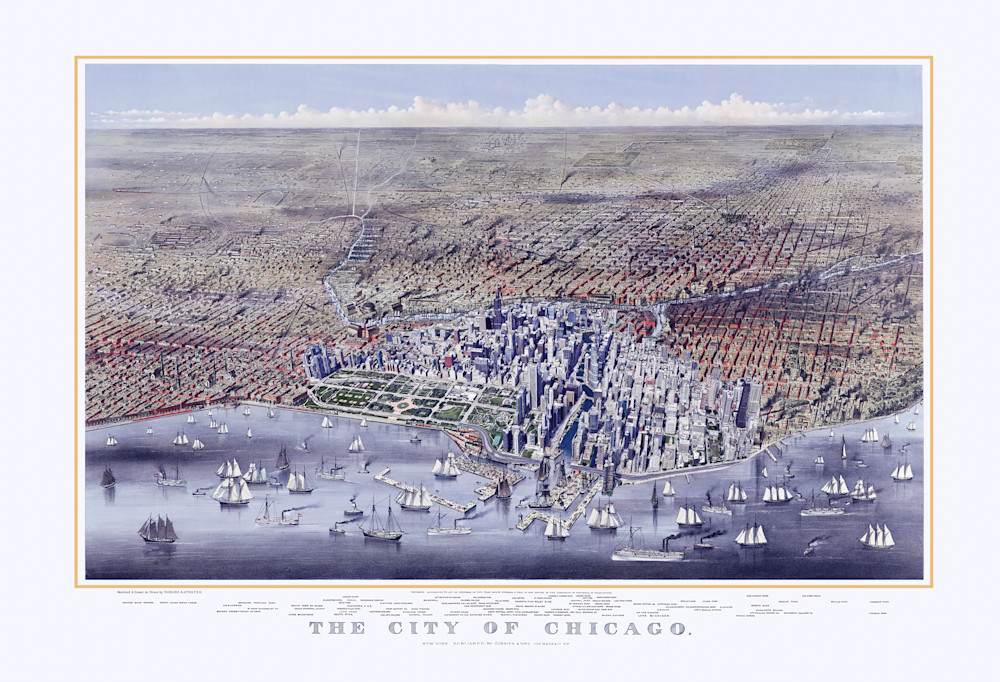 City Of Chicago 1874 Art | Mark Hersch Photography