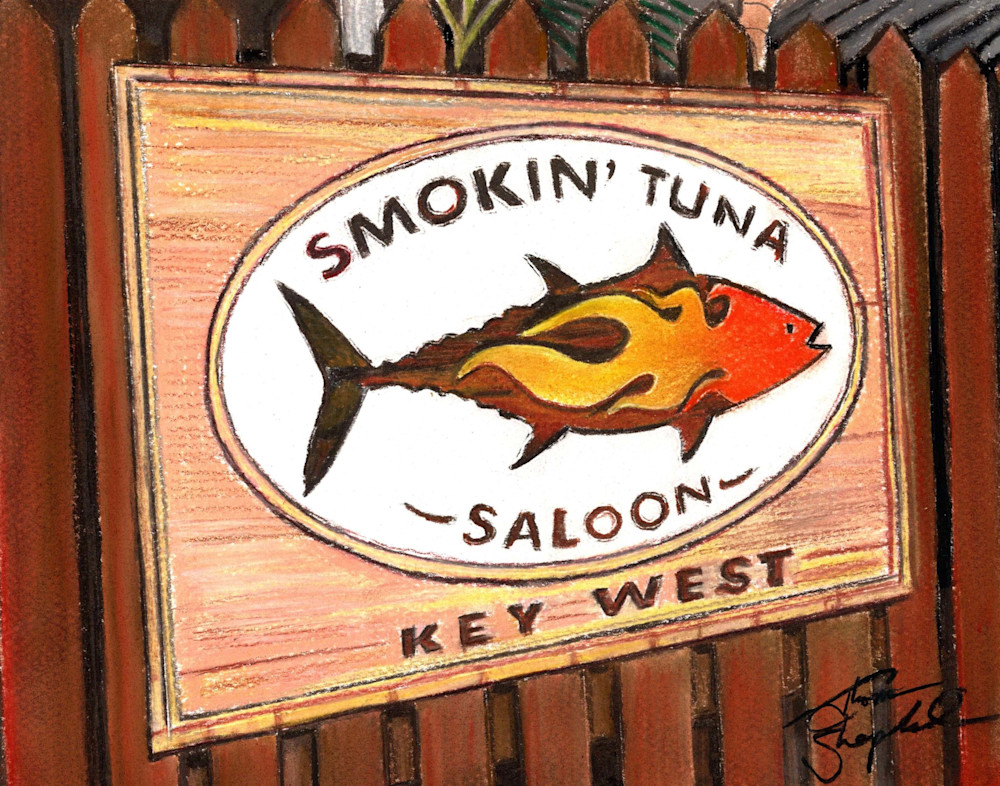 Smokin' Tuna Sign Art | Thom Shepherd Art