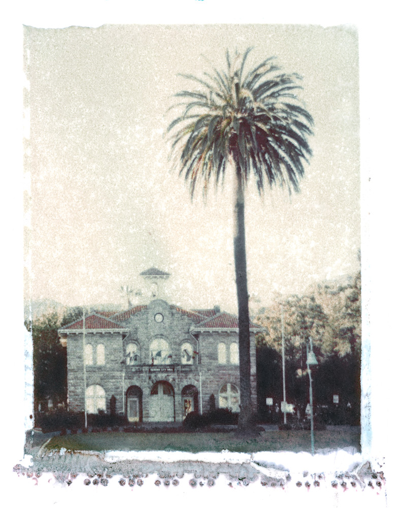 Sonoma City Hall Polaroid transfer