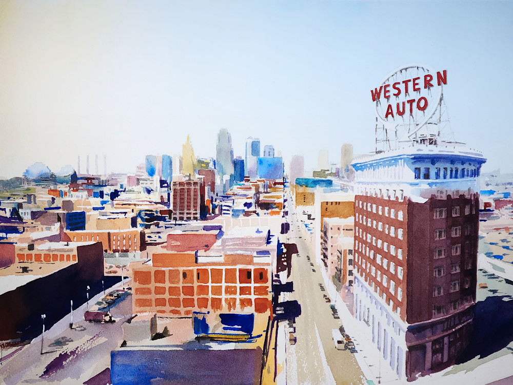 Kc Skyline 4 Western Auto Art | Steven Dragan Fine Art