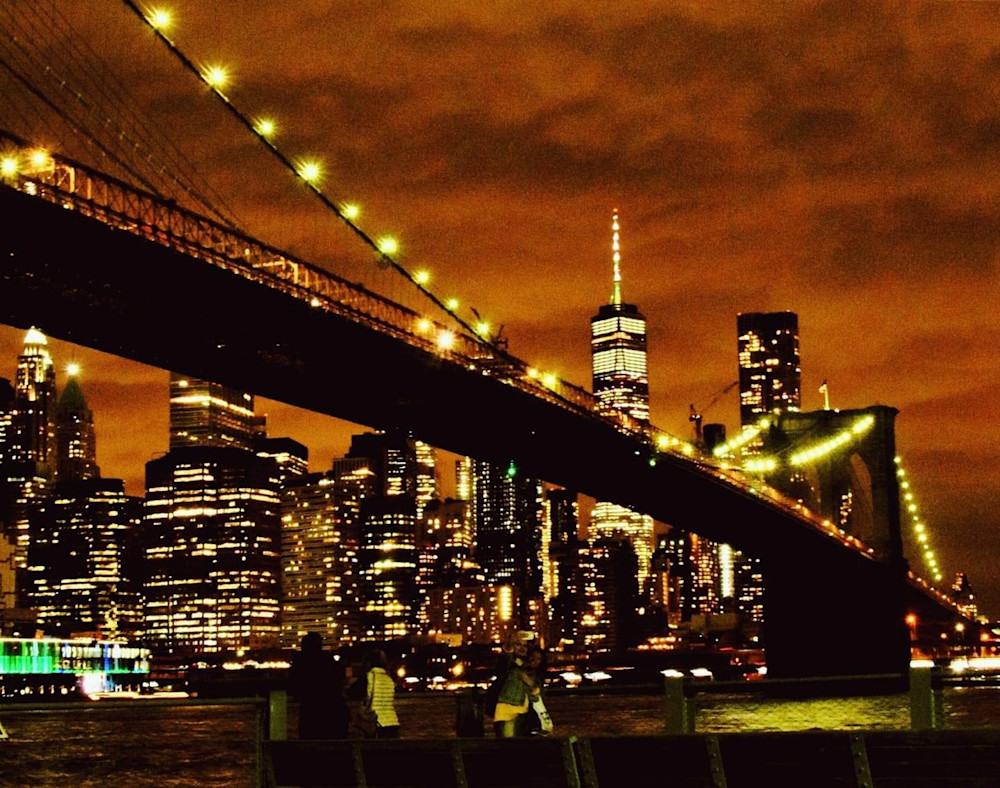 Brooklyn Bridge At Night Photography Art | Mick Guzman Photography