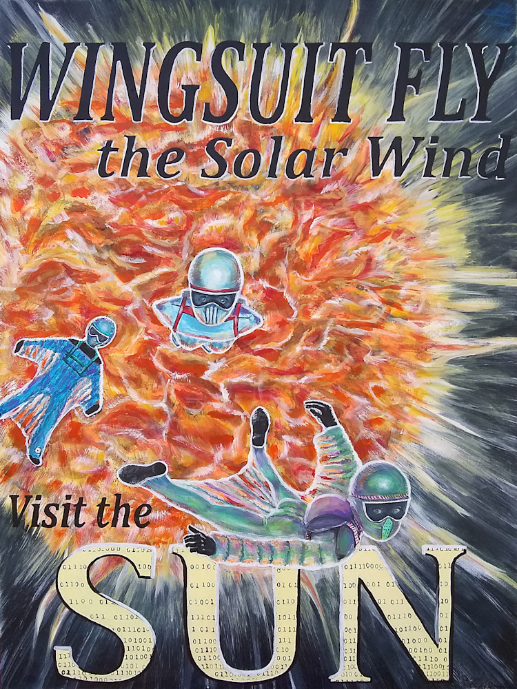 Wingsuit Fly The Solar Wind Art | Cindy Douglass Arts