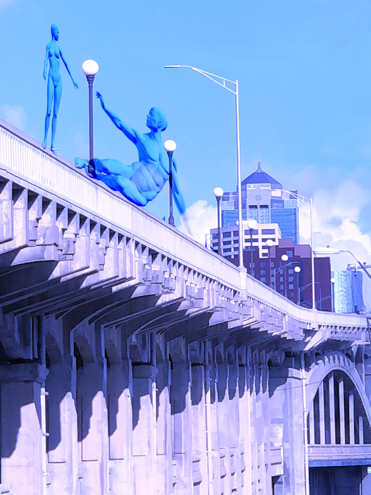 Kansas City Bridge Digital Window Art of Paula Acheson 