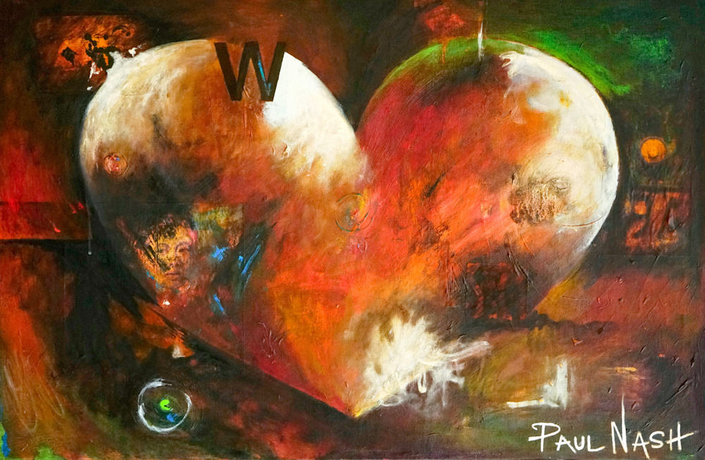 Whitney's Heart T Shirt Art | Paul Nash Art