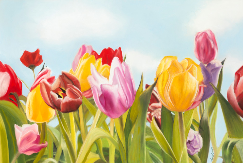 Tulip Delight by Nancy Conant is a beautiful colorful flower painting