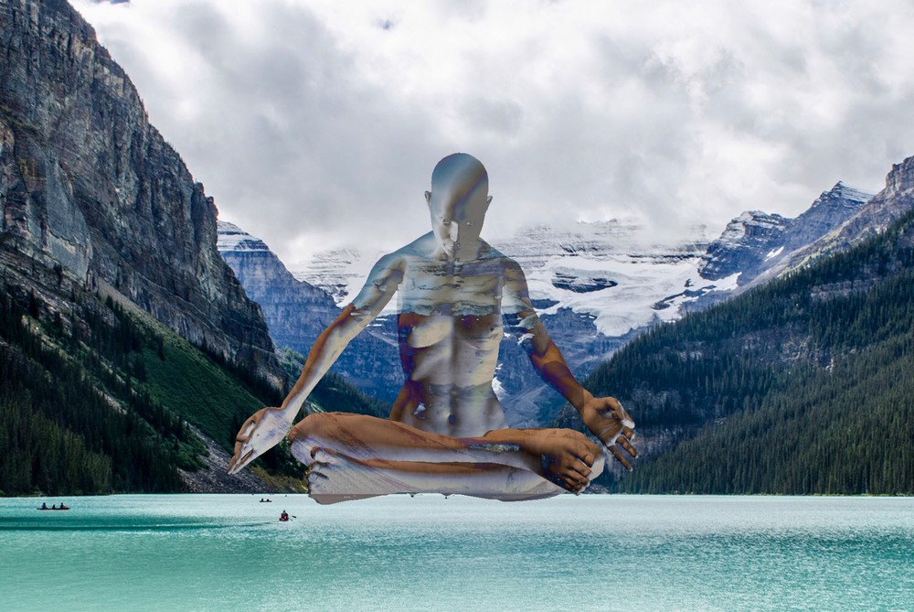 Seated Meditation on the Water in the Mountain:  Shop Fine Art/ Paula Jo Freed-Acheson 