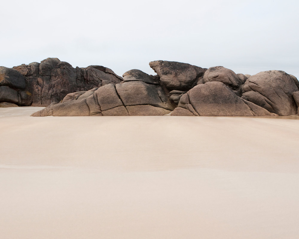 Beach Rocks minimalist fine art seascape photograph By Mia DelCasino