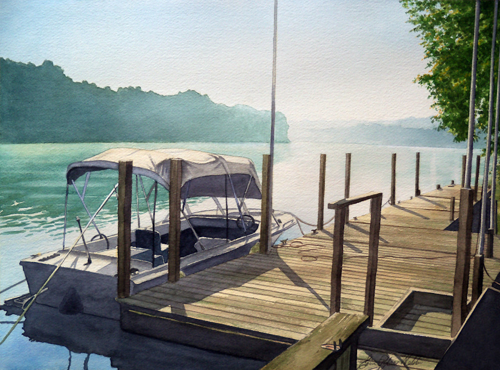 Don's Boat - watercolor painting by Erin Pyles Webb