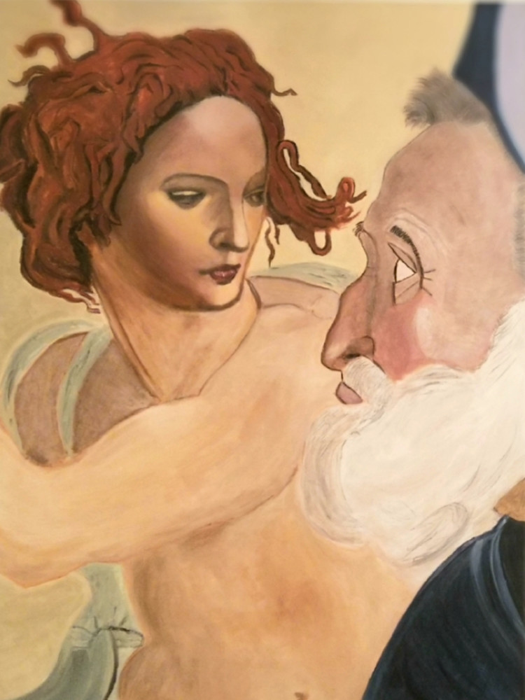 Painting Of Michelangelo S Woman With Man Painting Art | Salvatore Ingoglia / Jbellarts