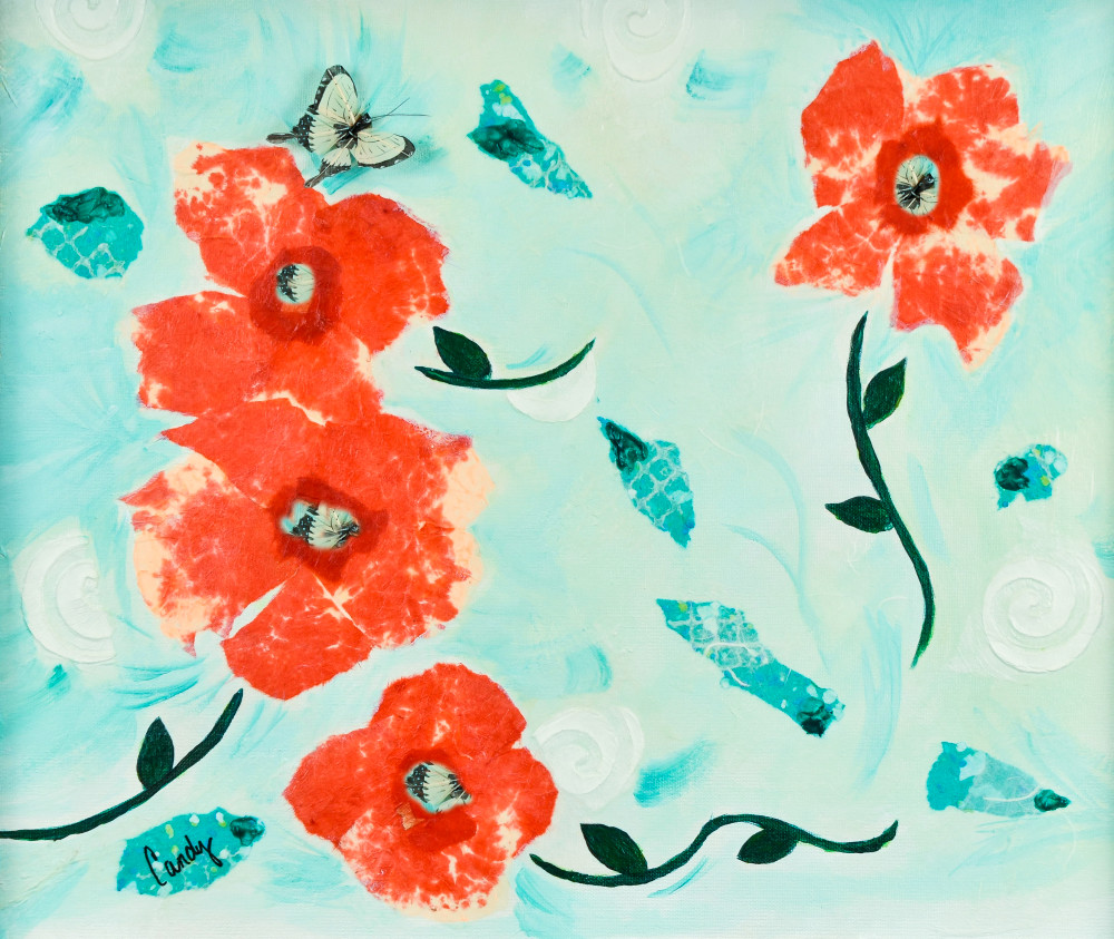 Red Paper Poppy Art | Candy Country