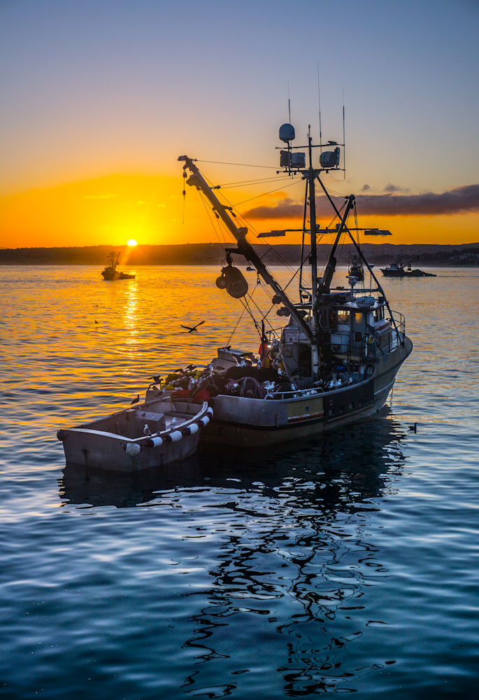 Squid Boat Sunrise Photography Art | Brad Wright Photography