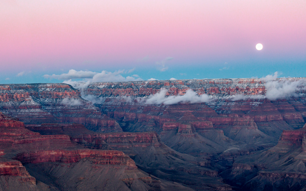 Moon Rise Over The Grand Canyon Photography Art | Catherine Balck Photography