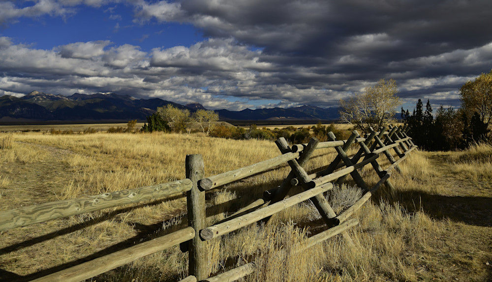 Madison River Fence View Photography Art | Fly Fishing Portraits