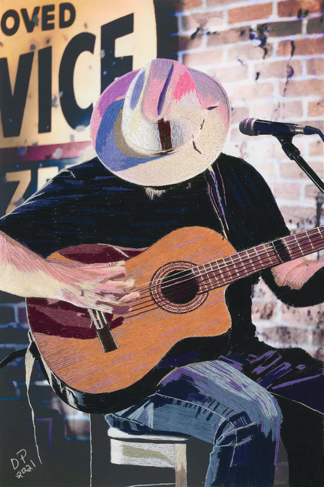 Guitar Man Web Art | David Poyant Paintings
