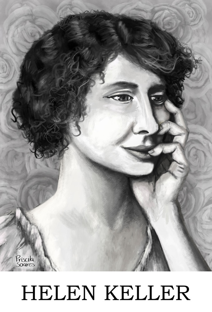 Helen Keller   With Name Art | Priscila Soares 