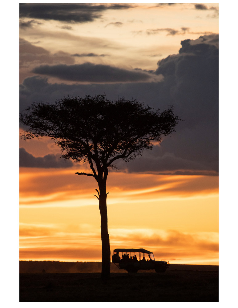 African Sunset End of Safari print