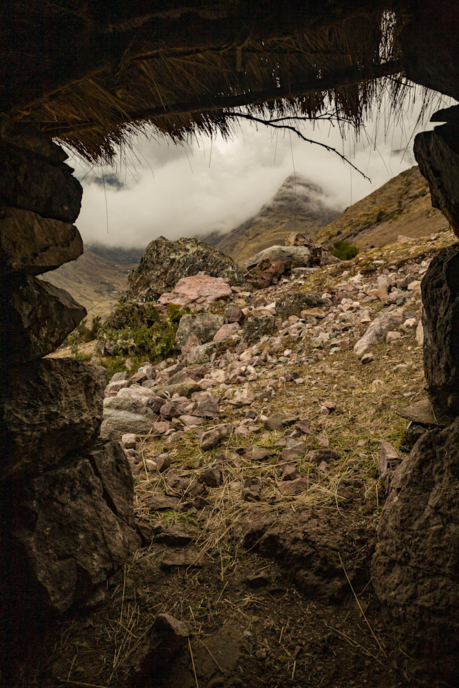 Stone hut view