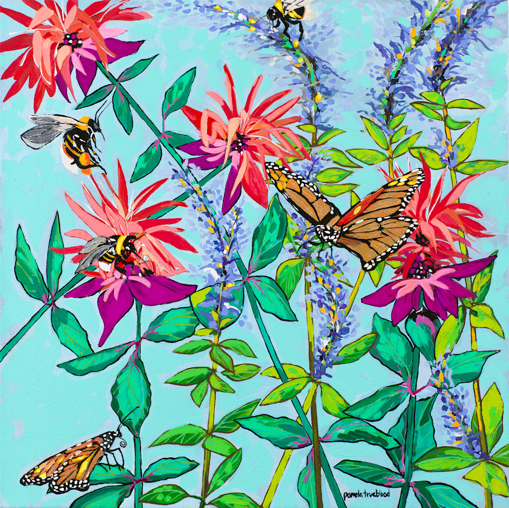 Bee Balm Art | Pamela Trueblood Fine Art