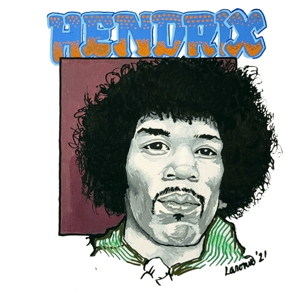 Hendrix Done By Rock N Roll Artist John Lasonio