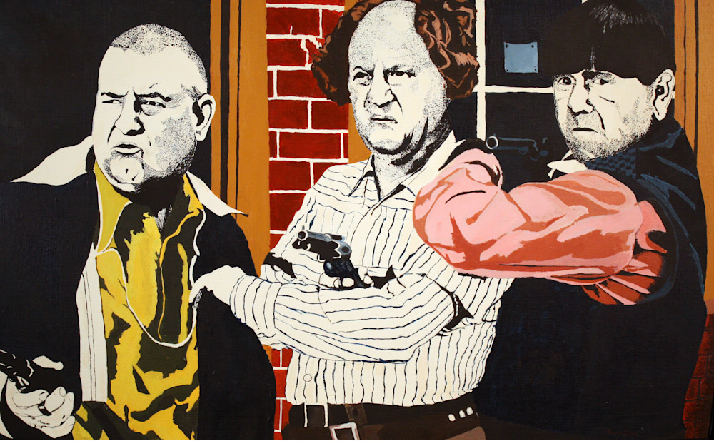 The Three Stooges pop art print by artist Tom Blood
